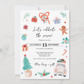 Invitation Fête de Noël lunatique (Devant)