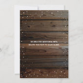 Invitation Fête de Noël Maçonnique Rustique Dorée de Fêtes en (Dos)