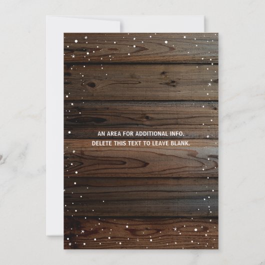 Invitation Fête de Noël Maçonnique Rustique Dorée de Fêtes en (Dos)