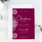 Invitation Fête de Noël magenta unique