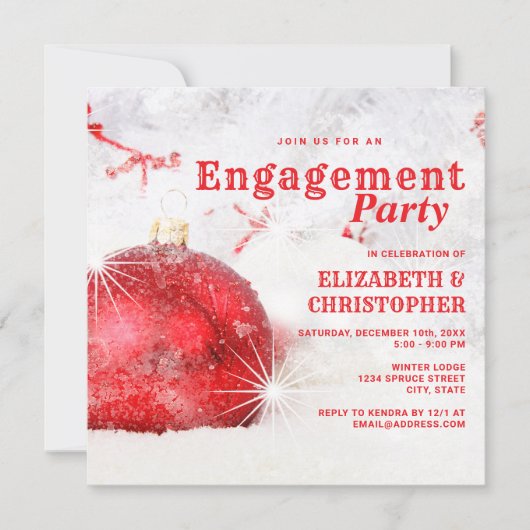 Invitation Fête de Noël magique d'hiver (Devant)