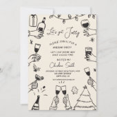 Invitation Fête de Noël Main tiré Funky Handwriting (Devant)