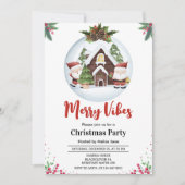 Invitation Fête de Noël Merry Vibes (Devant)