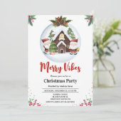 Invitation Fête de Noël Merry Vibes (Debout devant)
