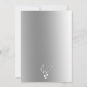 Invitation Fête de Noël métallique en argent d'entreprise (Dos)