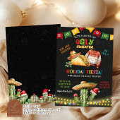 Invitation Fête de Noël Mexicaine Taco Pullover Moche