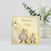 Invitation Fête de Noël mignonne et chique de bonhomme de (Debout devant)