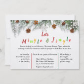 Invitation Fête de Noël Mingle & Jingle (Devant)