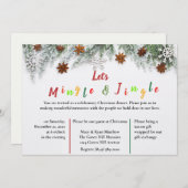 Invitation Fête de Noël Mingle & Jingle (Devant / Derrière)