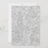 Invitation Fête de Noël minimale Silver Navy à script simple (Dos)