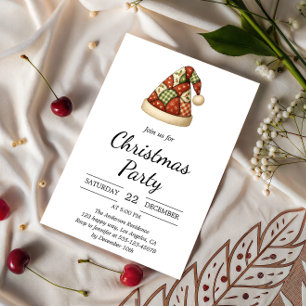 Invitation Fête de Noël minimaliste de Noël rustique