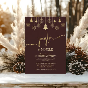 Invitation Fête de Noël minimaliste et moderne