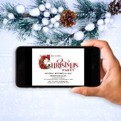 Invitation Fête de Noël minimaliste moderne