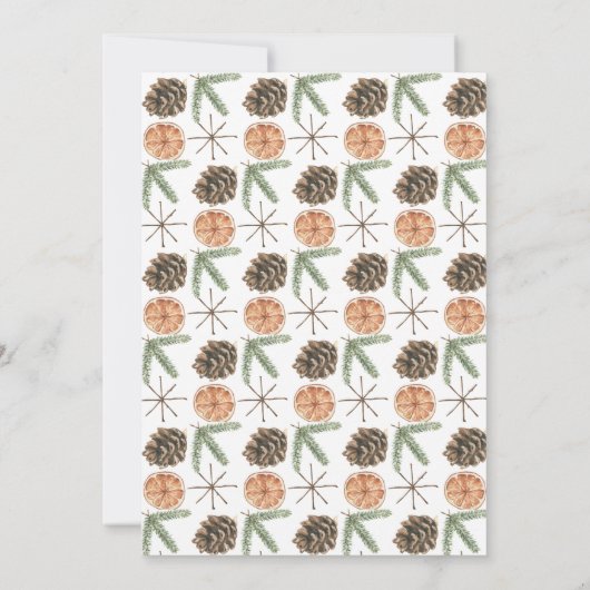 Invitation fête de noël minime moderne (Dos)