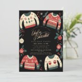 Invitation Fête de Noël moche (Debout devant)