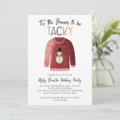 Invitation Fête de Noël moche (Debout devant)