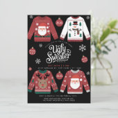 Invitation Fête de Noël moche (Debout devant)