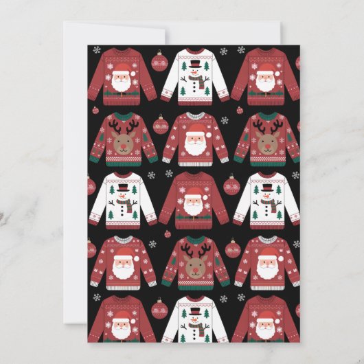 Invitation Fête de Noël moche (Dos)