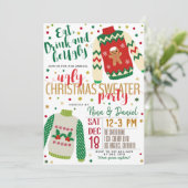 Invitation Fête de Noël moche (Debout devant)