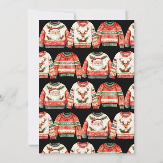 Invitation Fête de Noël moche (Dos)