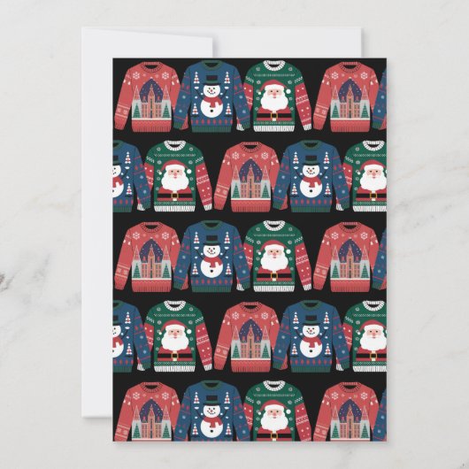 Invitation Fête de Noël moche (Dos)