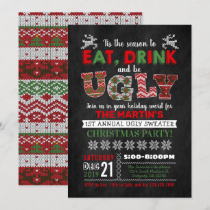Invitation Fête de Noël moche