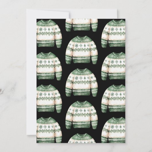 Invitation Fête de Noël moche (Dos)