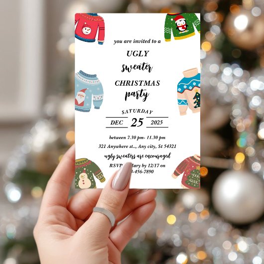 Invitation Fête de Noël moche