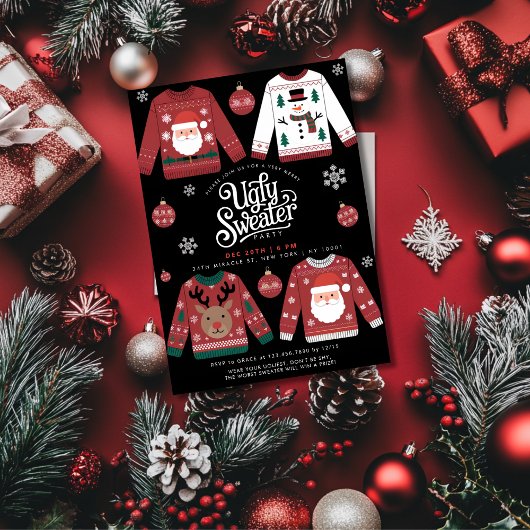 Invitation Fête de Noël moche