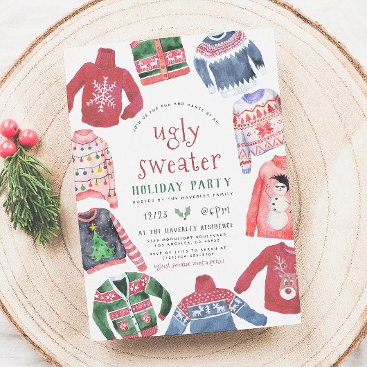 Invitation Fête de Noël moche