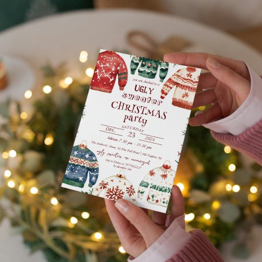 Invitation Fête de Noël moche