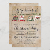 Invitation Fête de Noël moche (Devant / Derrière)