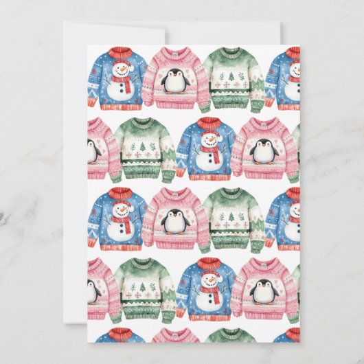 Invitation Fête de Noël moche (Dos)