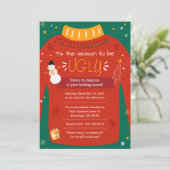 Invitation Fête de Noël moche (Debout devant)