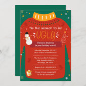 Invitation Fête de Noël moche (Devant / Derrière)