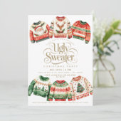 Invitation Fête de Noël moche (Debout devant)