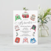 Invitation Fête de Noël moche moderne (Debout devant)