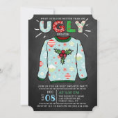 Invitation Fête de Noël moche Sweat Chalkboard (Devant)