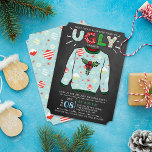 Invitation Fête de Noël moche Sweat Chalkboard<br><div class="desc">Célébrez les vacances dans le style de ce Noël avec ces invitations branchées de fêtes de chandail. Le design est facile à personnaliser avec votre propre libellé et vos invités seront ravis quand ils reçoivent ces invitations fabuleux.</div>