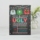 Invitation Fête de Noël moche Sweat Chalkboard (Debout devant)