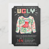 Invitation Fête de Noël moche Sweat Chalkboard (Devant)