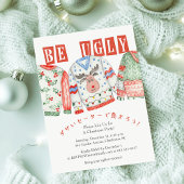 Invitation Fête de Noël moche Sweet Reindeer lunaire