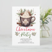 Invitation Fête de Noël moderne (Debout devant)