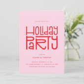 Invitation Fête de Noël moderne (Debout devant)