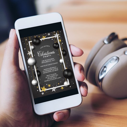 Invitation Fête de Noël moderne