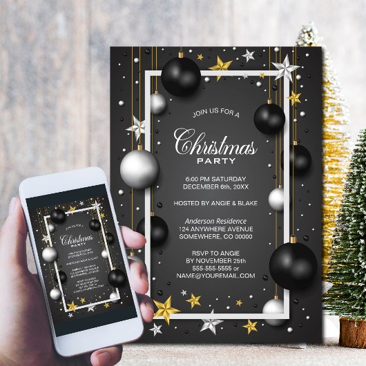 Invitation Fête de Noël moderne