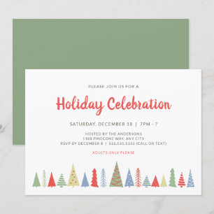 Invitation Fête de Noël moderne