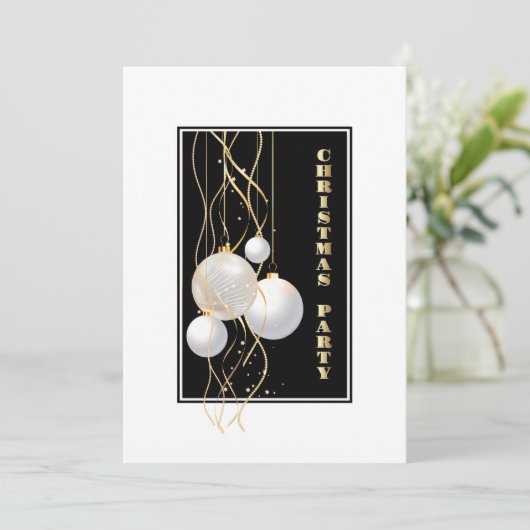 Invitation Fête de Noël moderne (Debout devant)