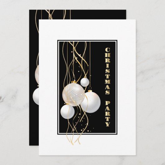Invitation Fête de Noël moderne (Devant / Derrière)