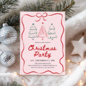 Invitation Fête de Noël Moderne à Dessin Main Élévé